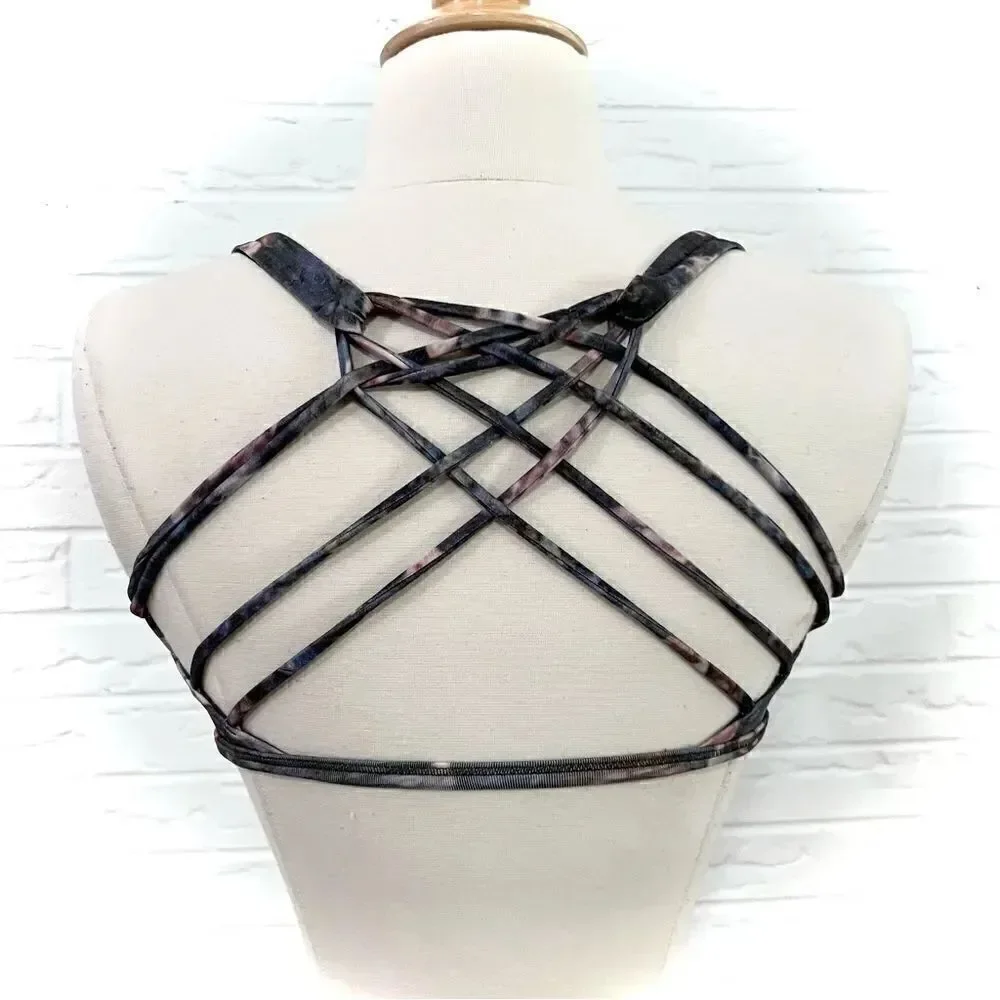 Lululemon Free To Be Bra Wild Frosted Multi Rose Size 2